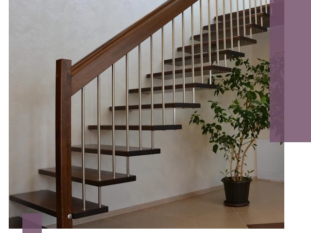 Лестницы на больцах под ключ в Дальнегорске – изготовление и монтаж