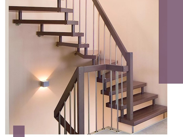 Изготовление лестниц на больцах в Дальнегорске под ключ