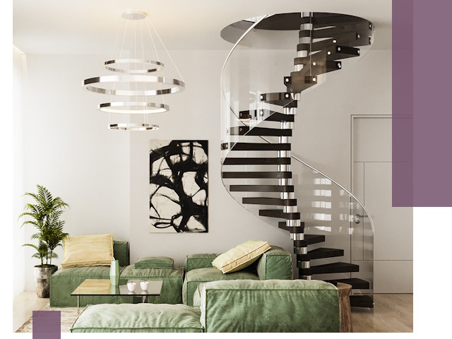 Лестницы для двухуровневой квартиры в Дальнегорске — изготовление и монтаж