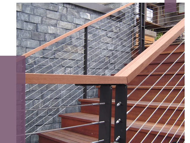 Тросовые перила под ключ в Дальнегорске от 7831 руб. 