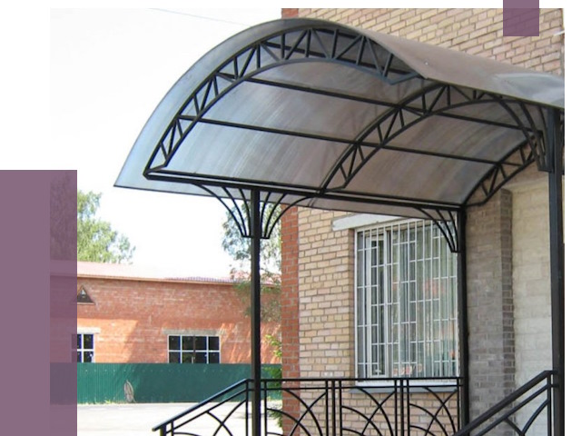 Металлические навесы и козырьки в Дальнегорске от 12880 руб.