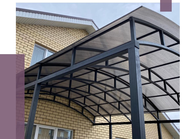 Монтаж козырьков в Дальнегорске от 11592 руб. | ПРОЛЁТ-Дль