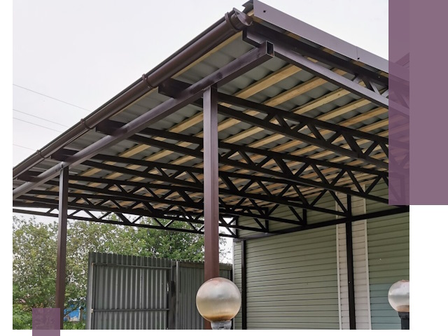 Навесы под ключ в Дальнегорске: изготовление, монтаж и гарантия