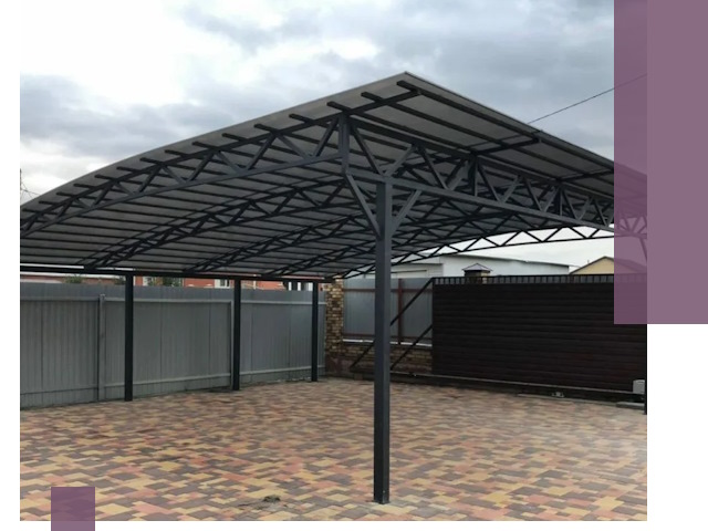 Недорогие навесы под ключ в Дальнегорске — изготовление и монтаж