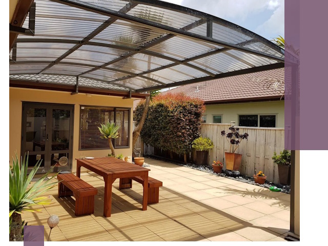 Навесы во двор под ключ в Дальнегорске — изготовление и монтаж