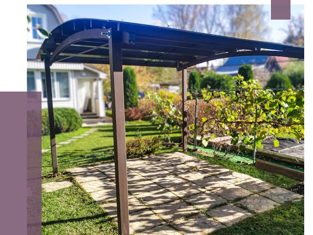 Навесы для дачи в Дальнегорске от 12828 руб. под ключ — ПРОЛЁТ-Дль