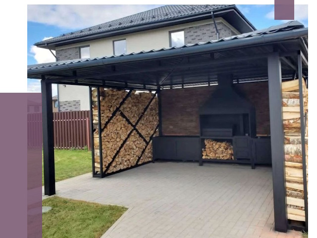 Навесы для барбекю в Дальнегорске от 12828 руб. под ключ | ПРОЛЁТ-Дль