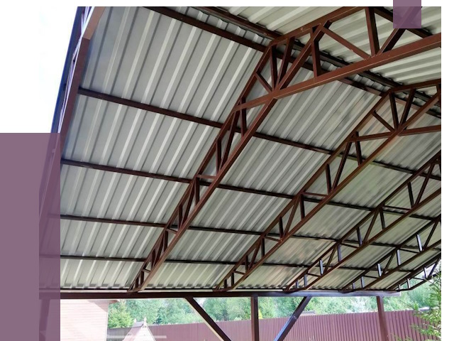 Навесы из профнастила в Дальнегорске от 7419 руб. | ПРОЛЁТ-Дль