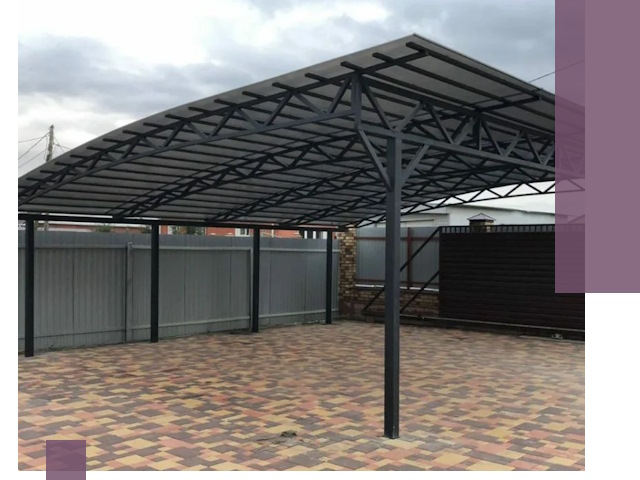 Металлические навесы под ключ в Дальнегорске — изготовление и монтаж