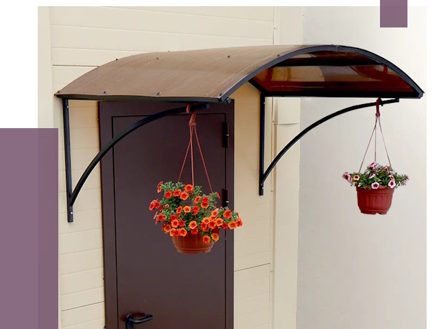 Козырьки над входом в Дальнегорске от 14941 руб.  | ПРОЛЁТ-Дль