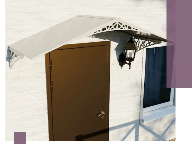 Металлические козырьки на входы и террасы в Дальнегорске