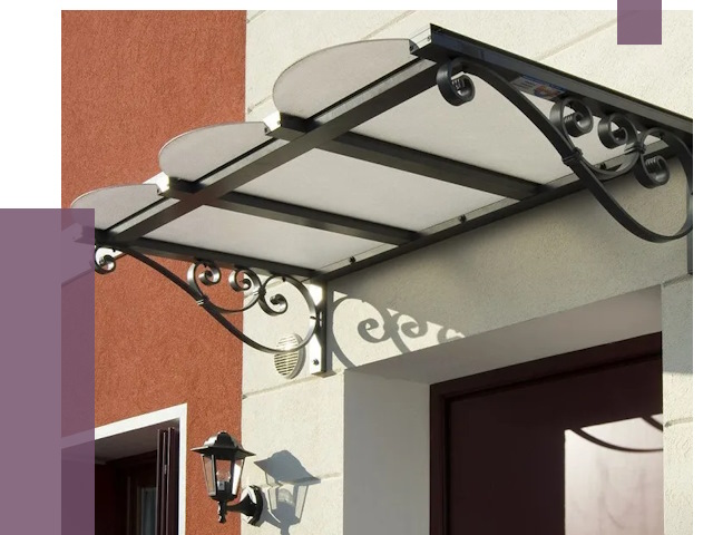 Односкатные козырьки в Дальнегорске от 8449 руб.  | ПРОЛЁТ-Дль